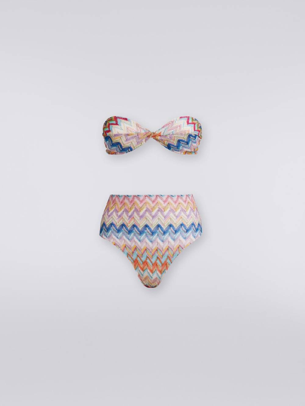 Missoni Bikini In Viscosa E Lurex Con Top Torchon E Slip Alto