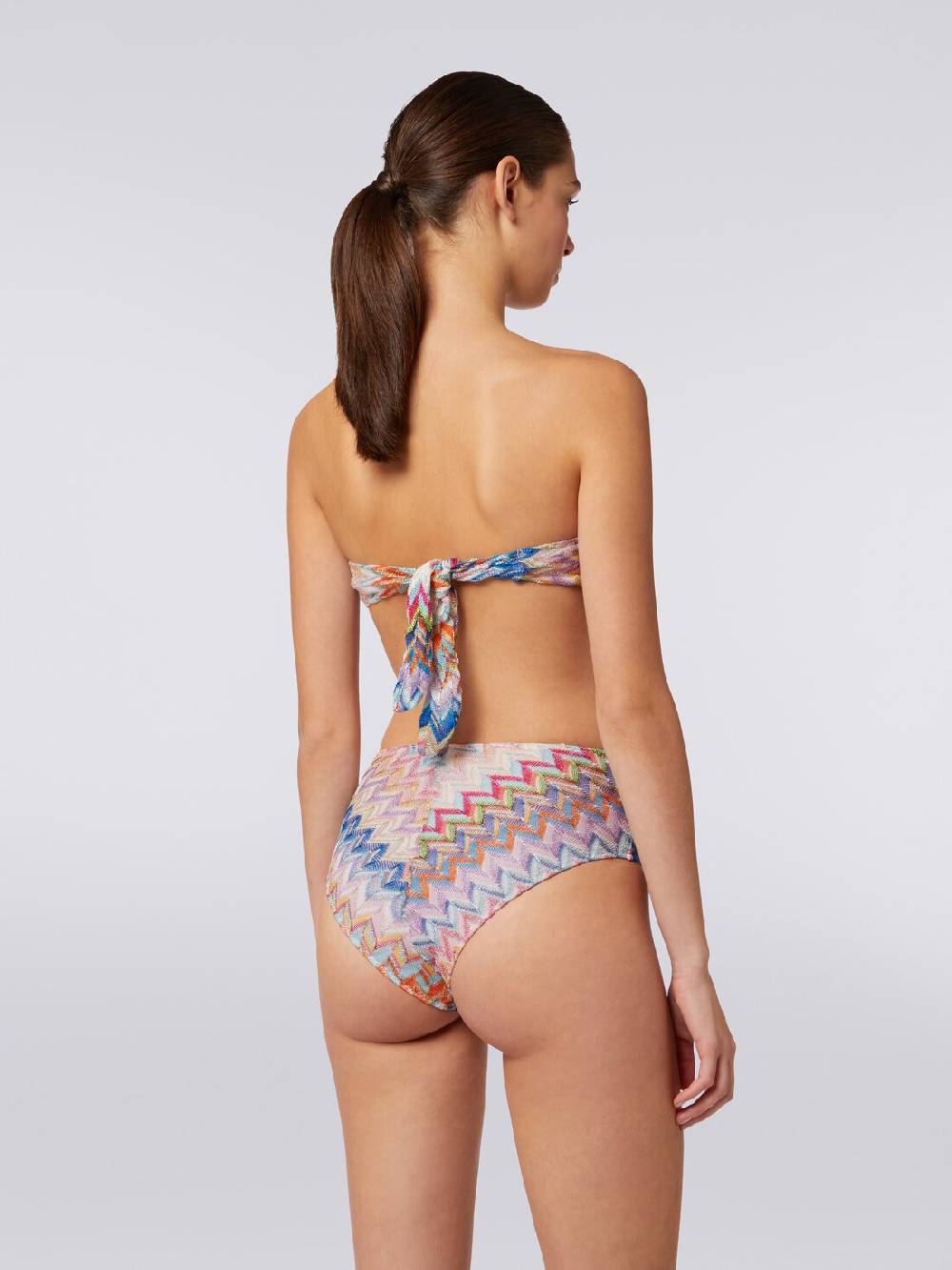 Missoni Bikini In Viscosa E Lurex Con Top Torchon E Slip Alto