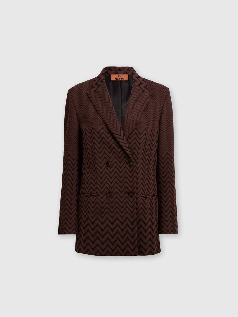 Missoni Blazer Doppipetto In Cotone E Viscosa Zig Zag