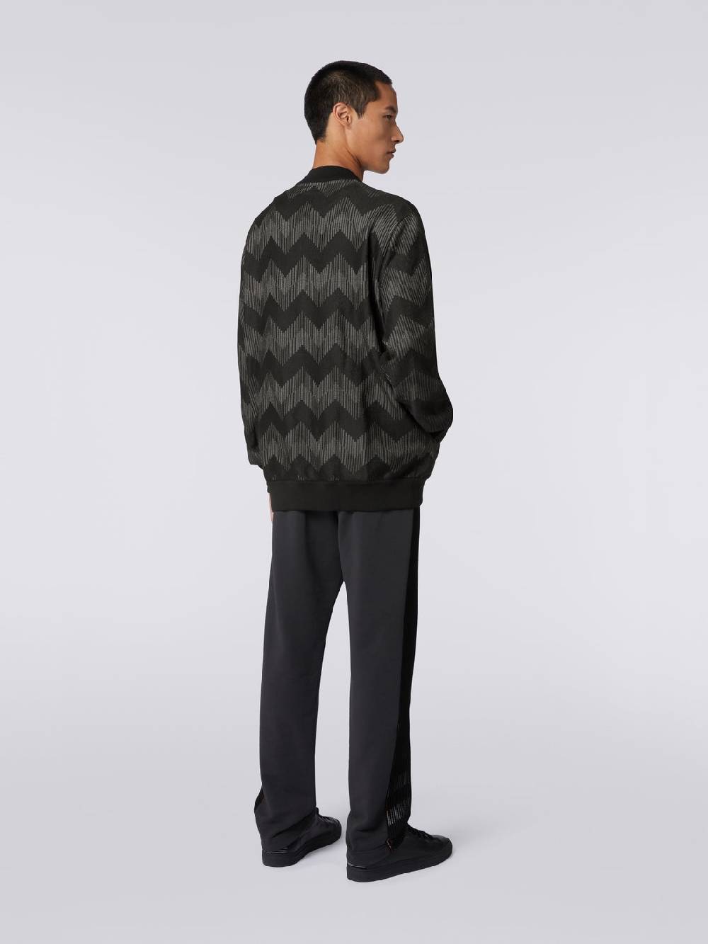 Missoni Bomber In Misto Cotone Zig Zag In Collaborazione Con Mike Maignan