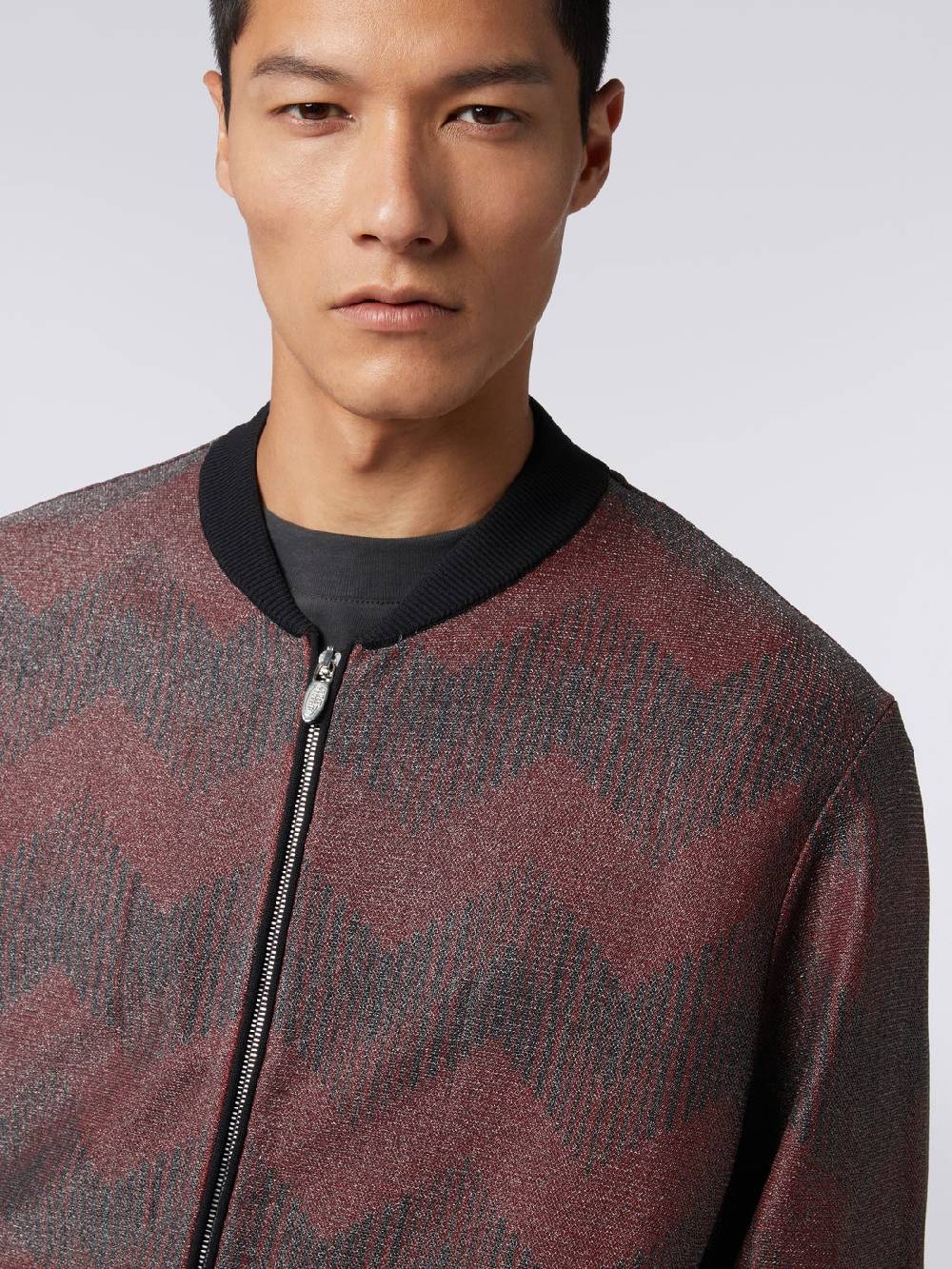Missoni Bomber In Misto Cotone Zig Zag In Collaborazione Con Mike Maignan