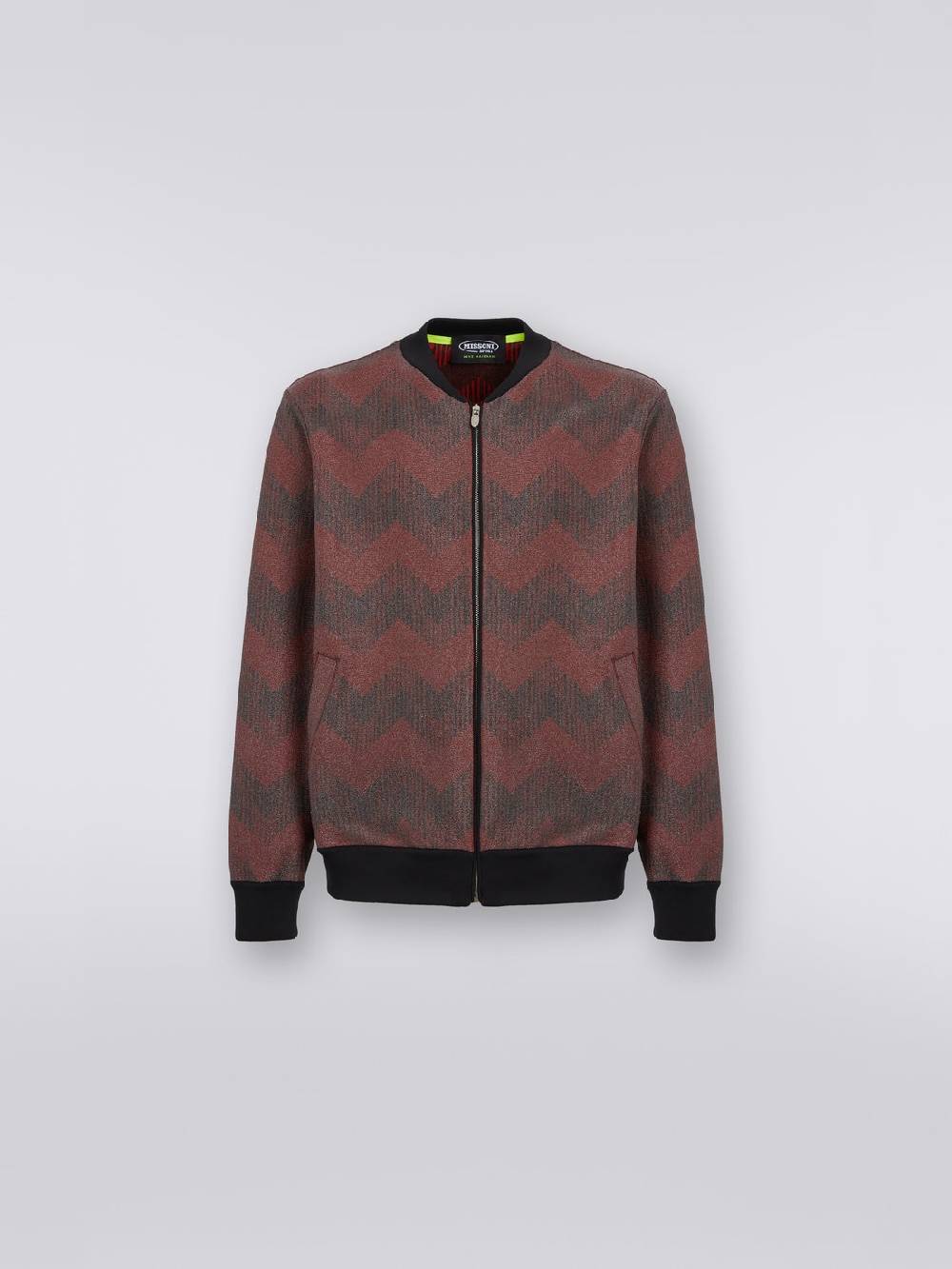Missoni Bomber in misto cotone zig zag in collaborazione con Mike Maignan