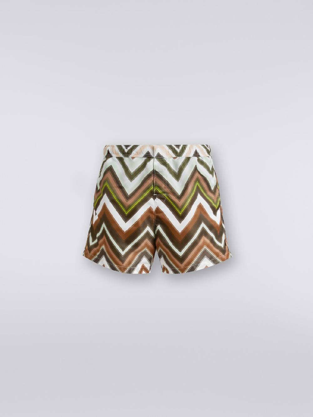 Missoni Boxer Mare In Nylon Con Macro-zig Zag In Gradazione