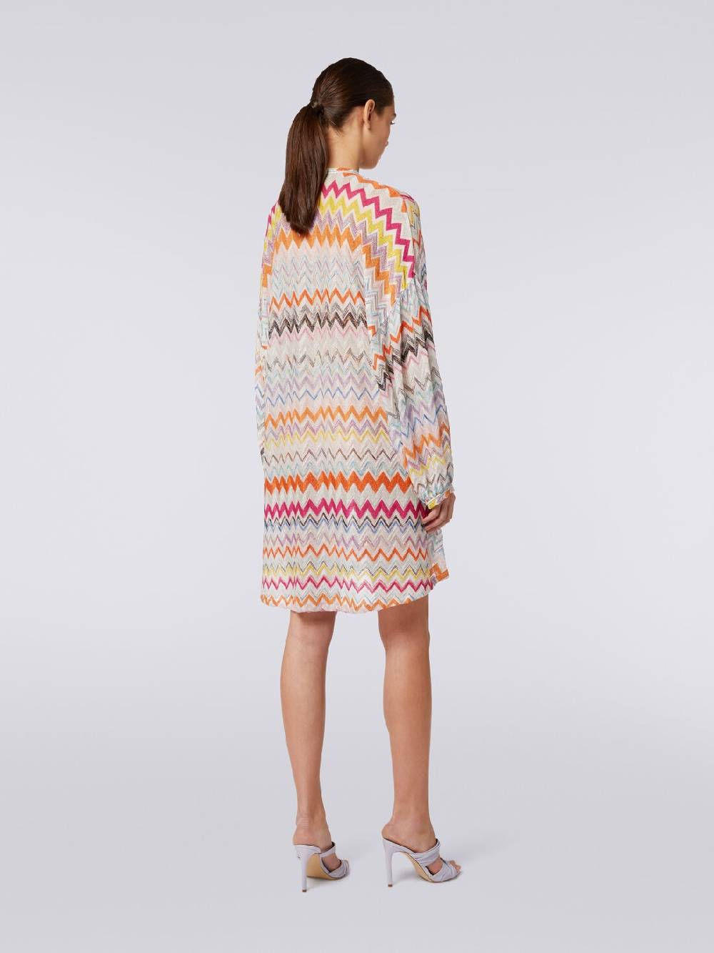 Missoni Caftano Copricostume Corto Con Motivo Zig Zag E Lurex