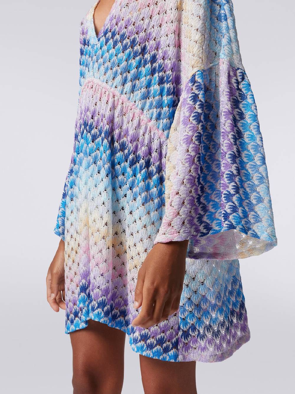 Missoni Caftano Copricostume Corto Effetto Pizzo Con Lurex