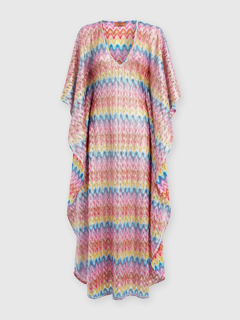 Missoni Caftano Copricostume Lungo In Pizzo Spalmato