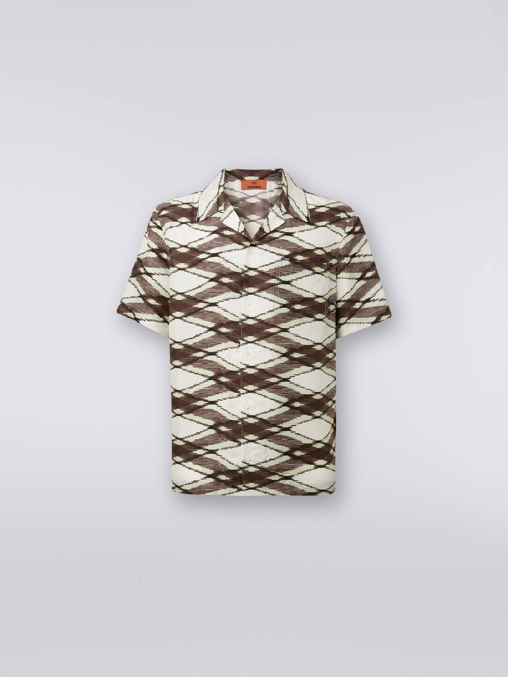 Missoni Camicia A Maniche Corte Modello Bowling In Seta Stampata