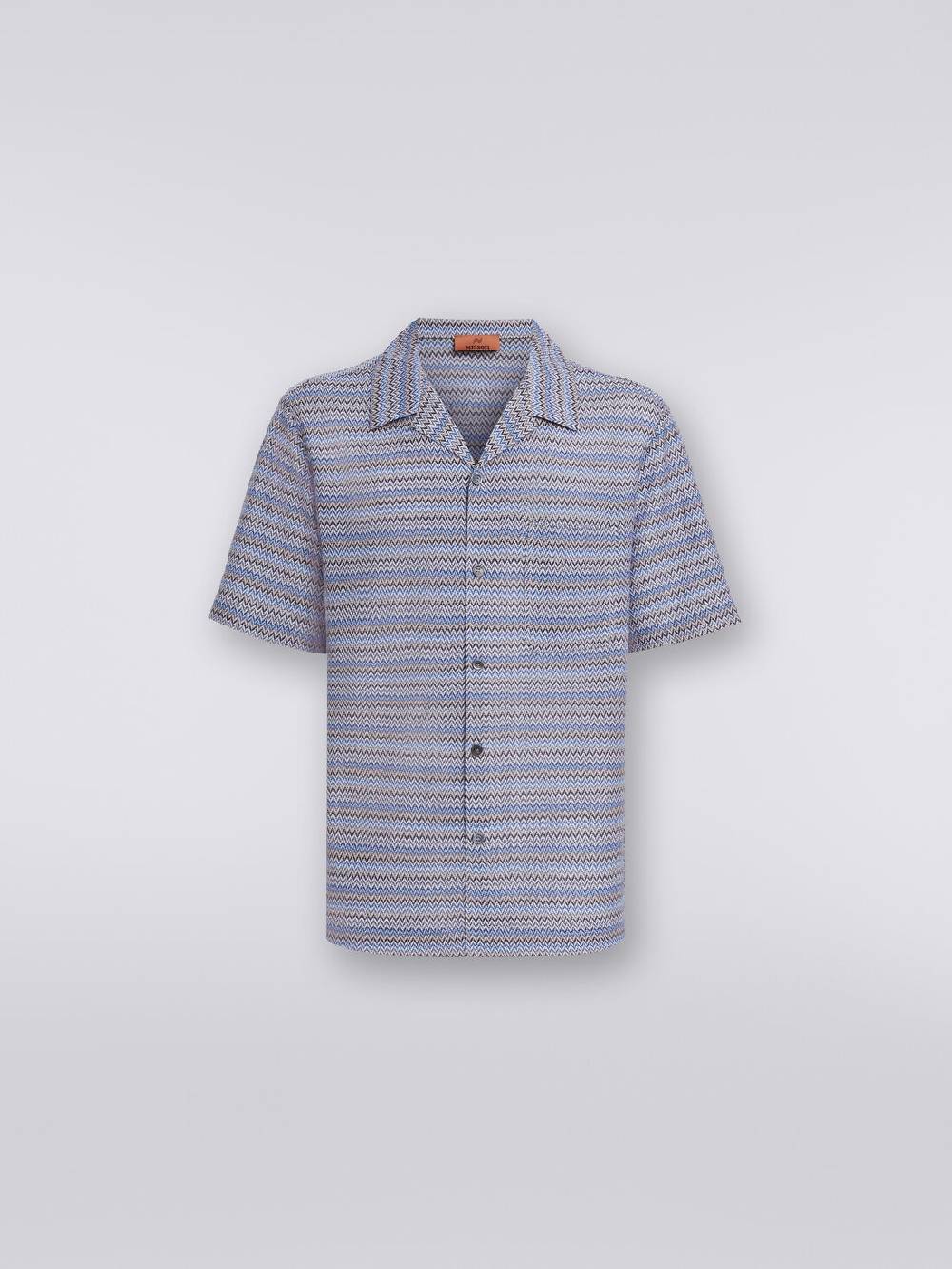 Missoni Camicia A Maniche Corte Modello Bowling Zig Zag