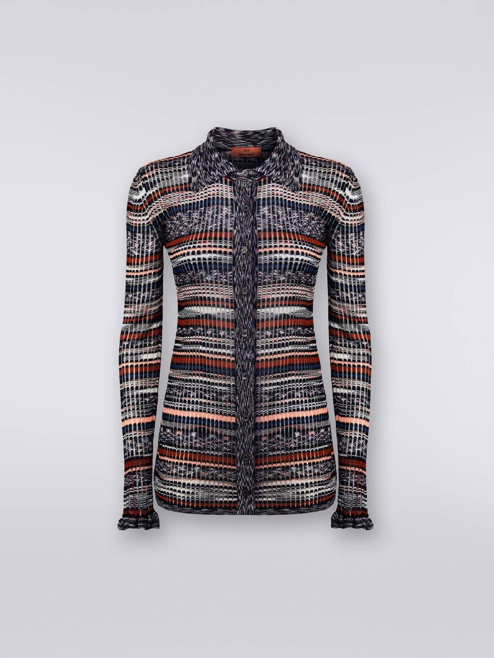 Missoni Camicia In Maglia Di Viscosa A Costine Fiammata