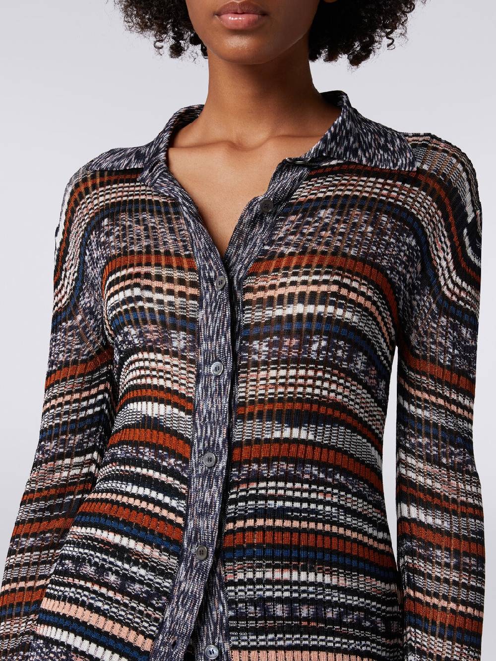 Missoni Camicia In Maglia Di Viscosa A Costine Fiammata