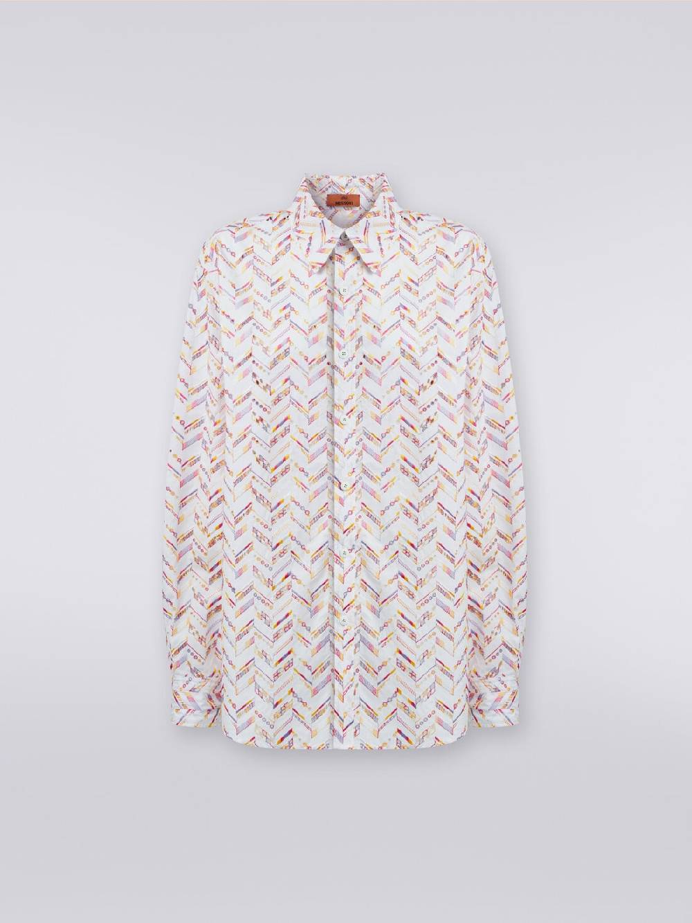 Missoni Camicia In Popeline Di Cotone Con Pizzo Sangallo