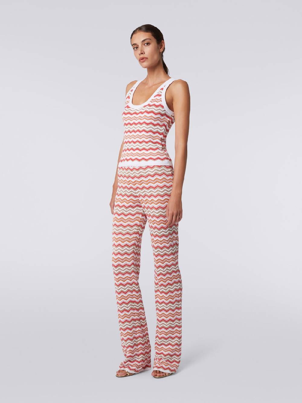 Missoni Canottiera In Maglia Di Cotone E Viscosa Zig Zag