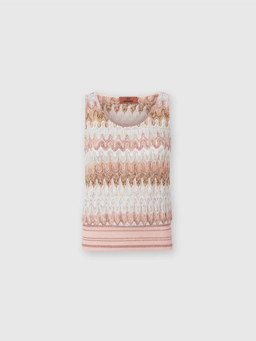 Missoni Canottiera In Misto Viscosa Lamé Con Motivo A Onde