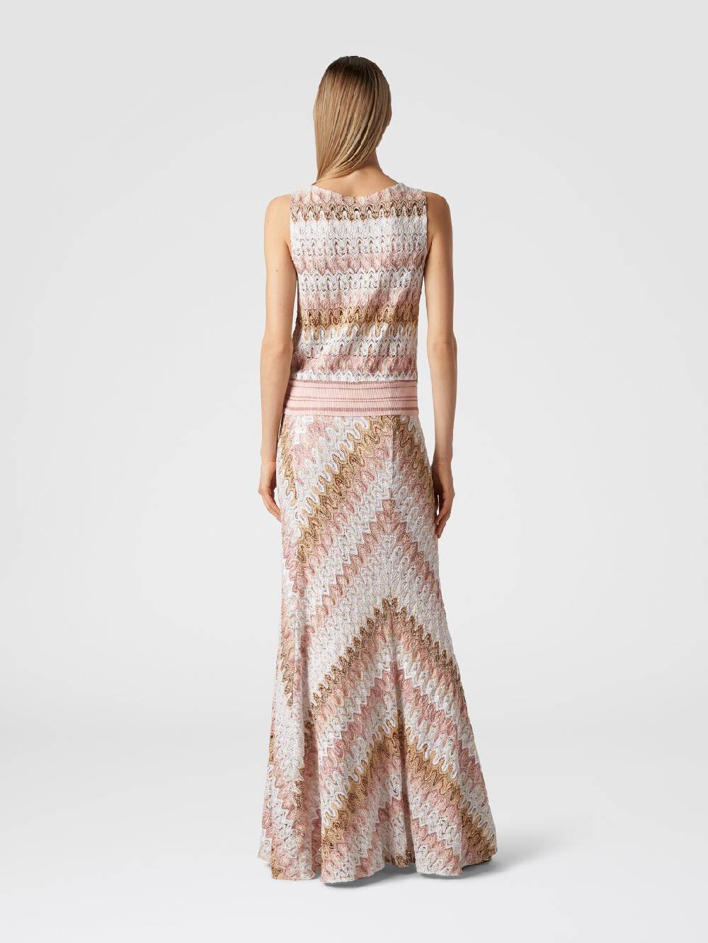 Missoni Canottiera In Misto Viscosa Lamé Con Motivo A Onde