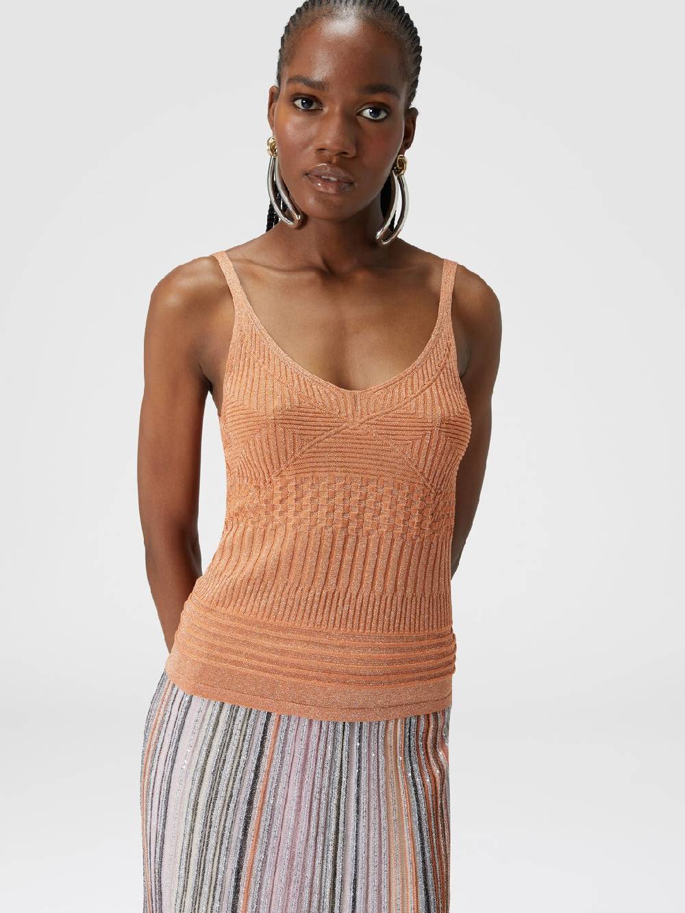 Missoni Canottiera In Viscosa Multilavorazione Lamé