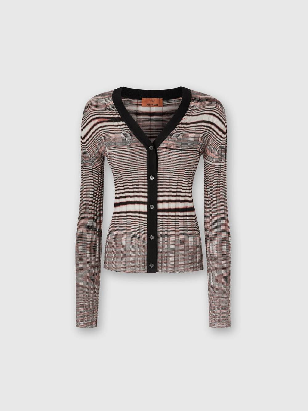 Missoni Cardigan A Costine In Cashmere E Seta Fiammata