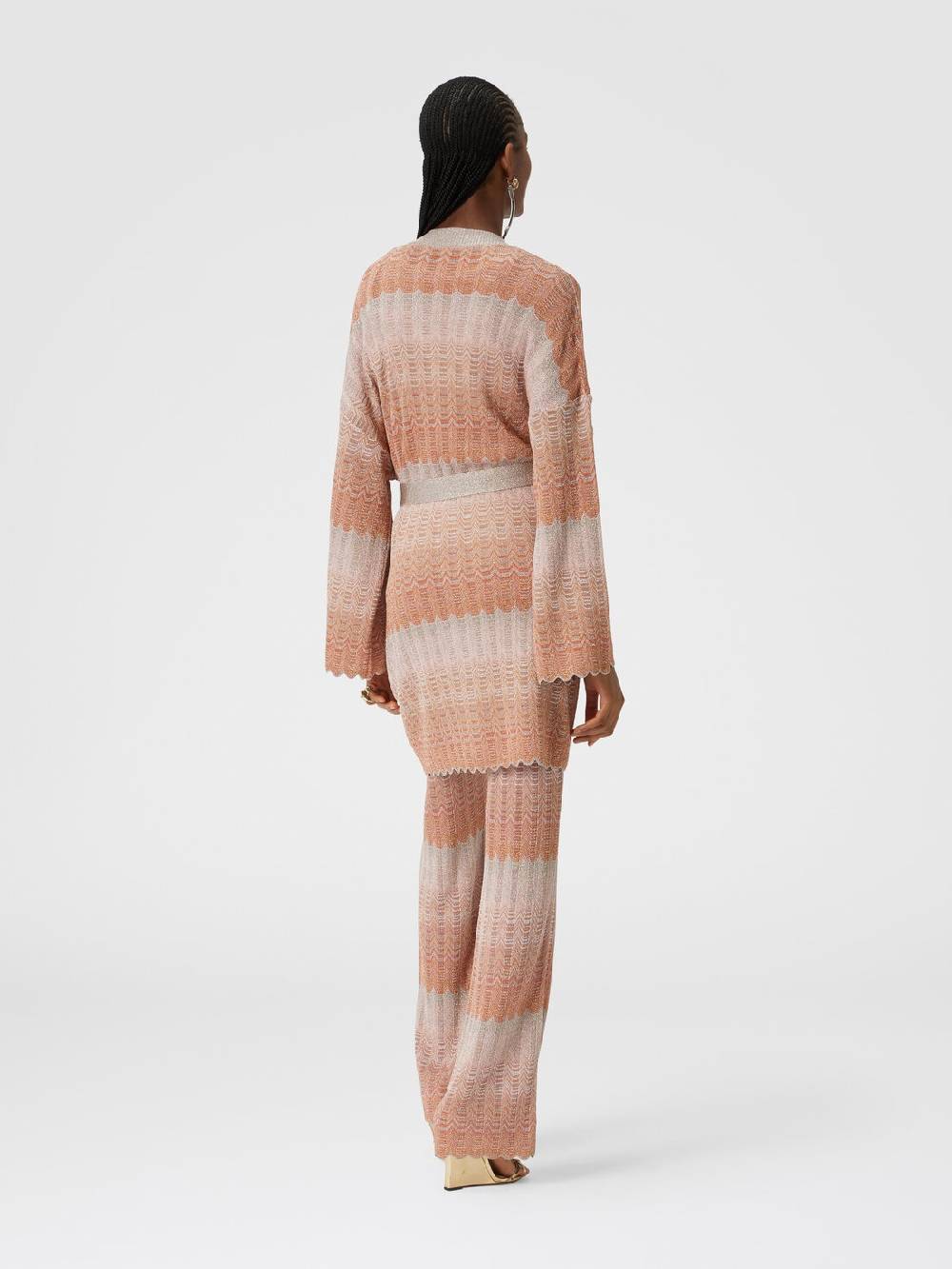 Missoni Cardigan Con Motivo Greca Zig Zag E Cintura