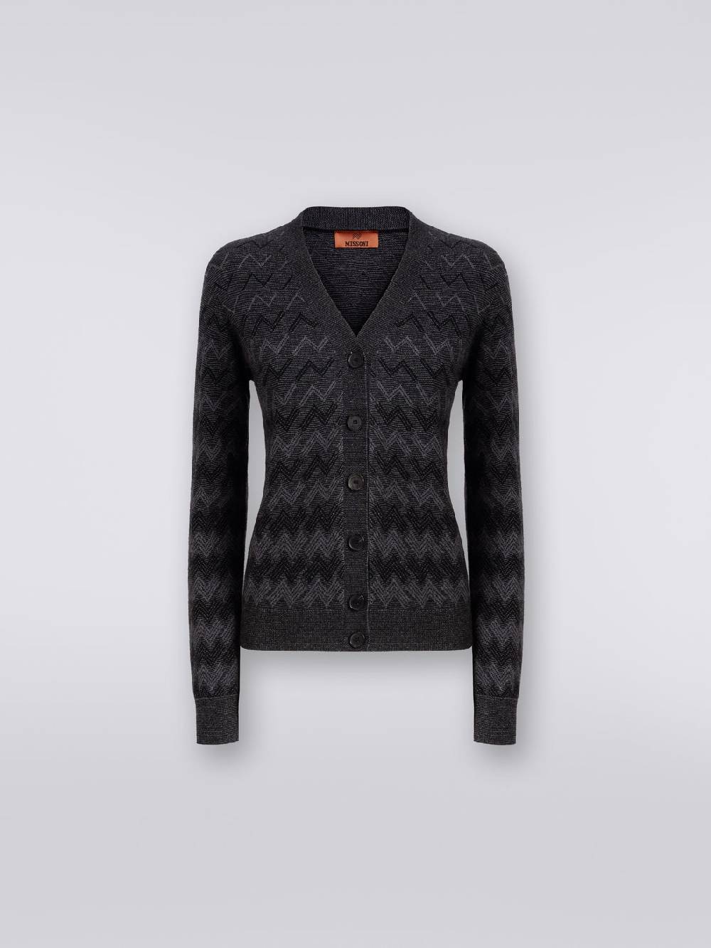 Missoni Cardigan con scollo a V in cachemire con zig zag