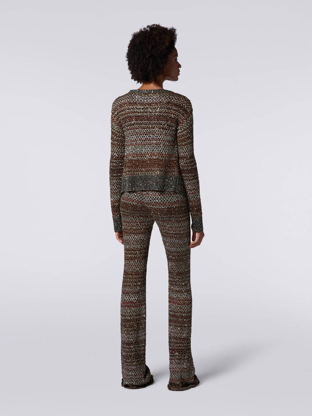 Missoni Cardigan Corto In Maglia A Rete Con Paillettes