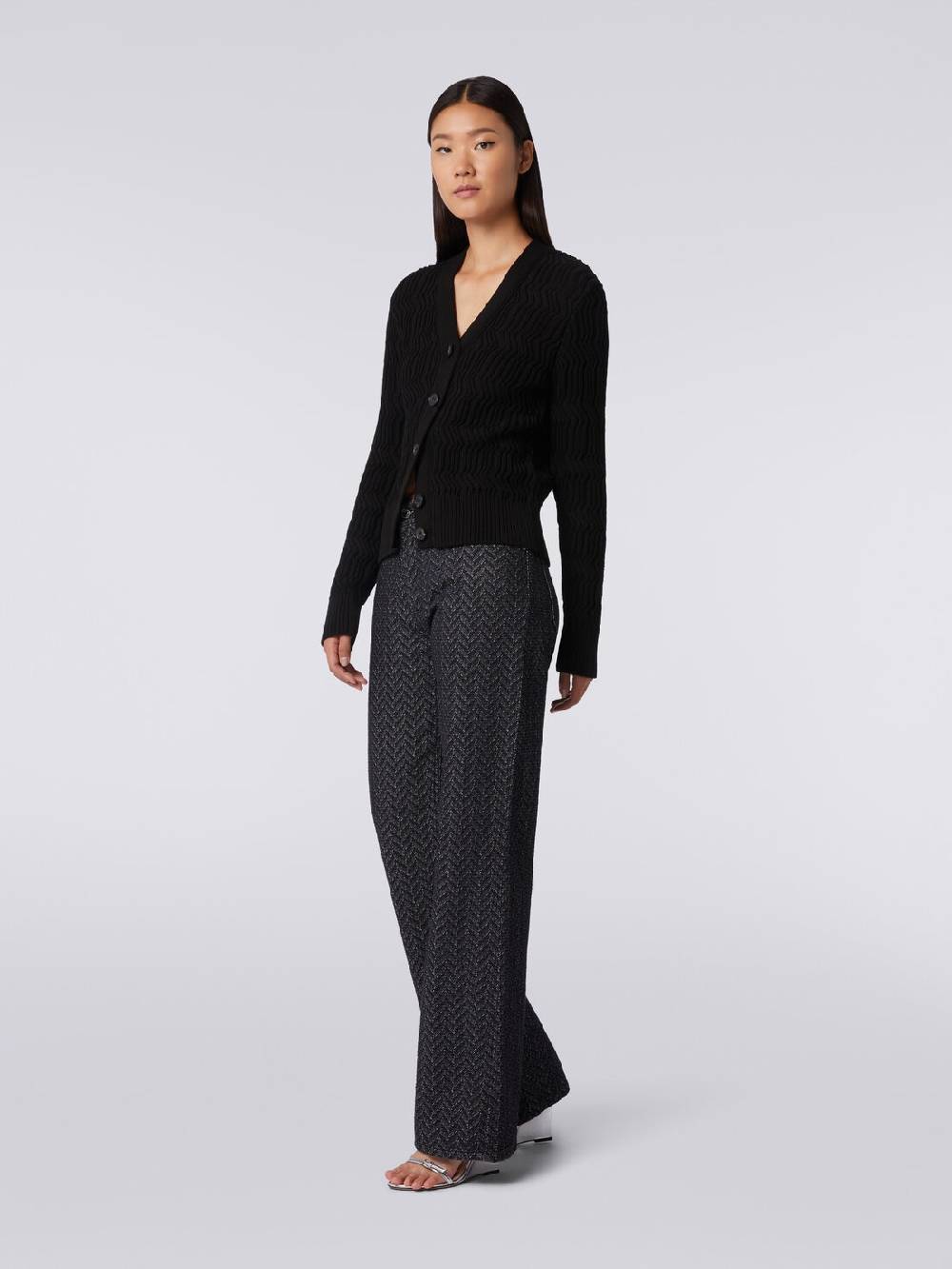 Missoni Cardigan In Cotone Con Nervature Verticali A Rilievo