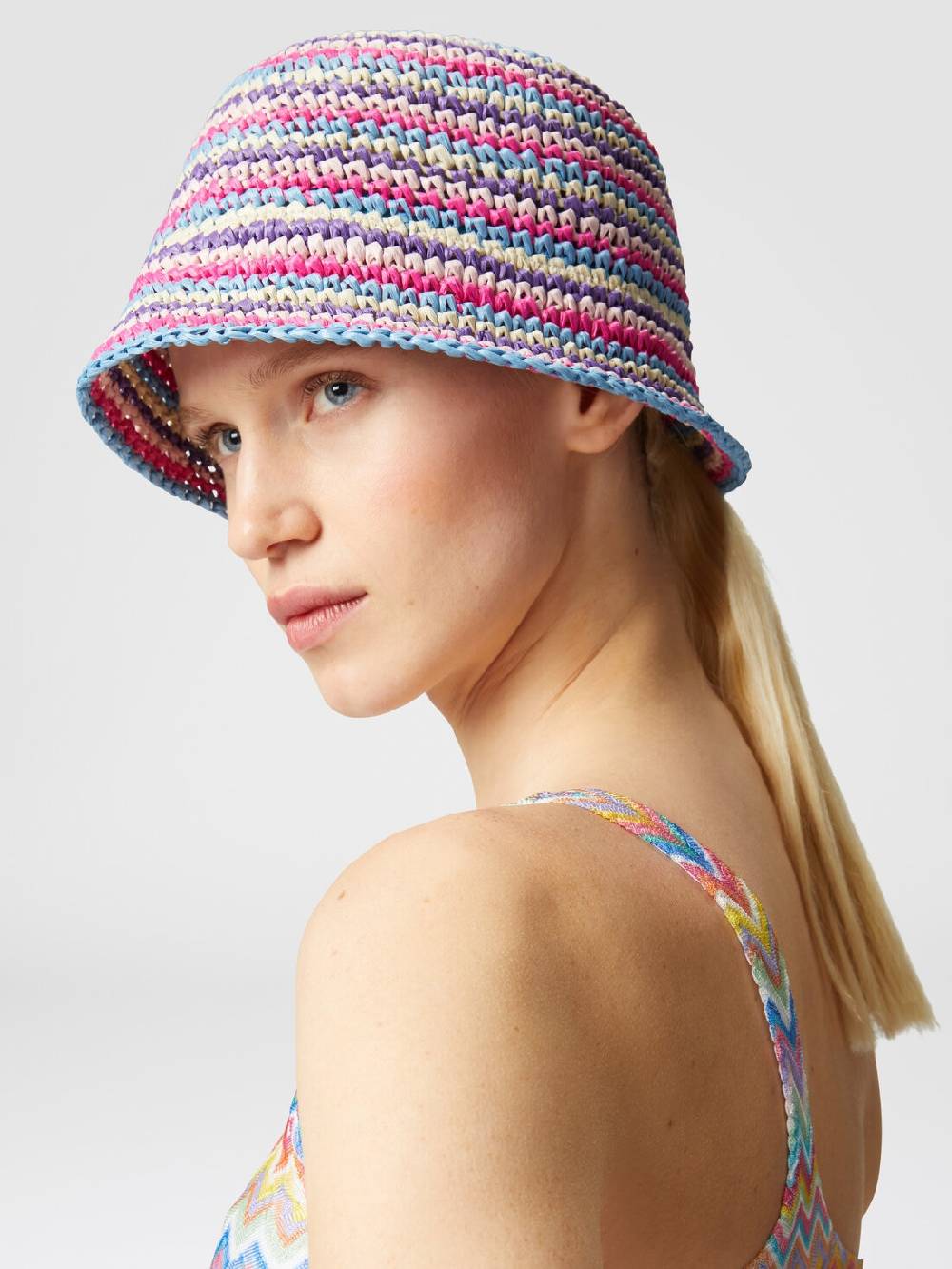 Missoni Cloche In Maglia Di Viscosa Con Lavorazione A Uncinetto