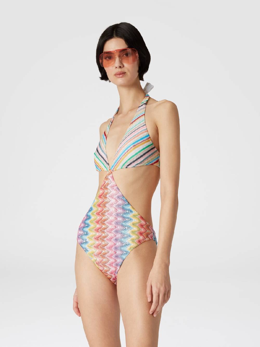 Missoni Costume intero patchwork con dettagli cut out