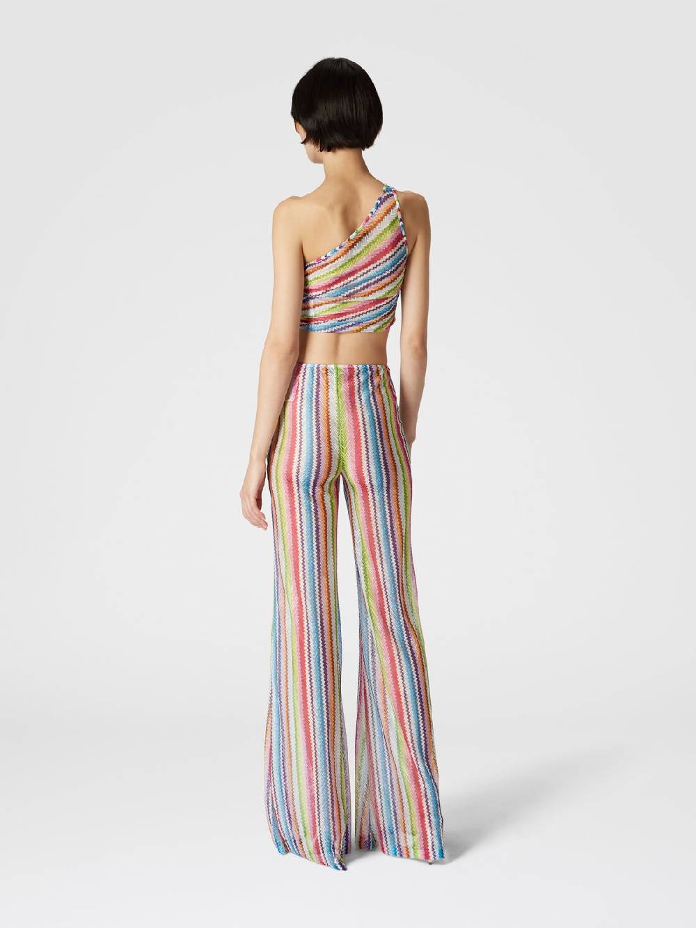 Missoni Crop Top Monospalla Con Arricciatura Laterale