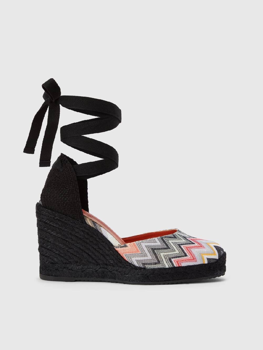 Missoni Espadrilles Con Tomaia In Tessuto Chevron E Zeppa