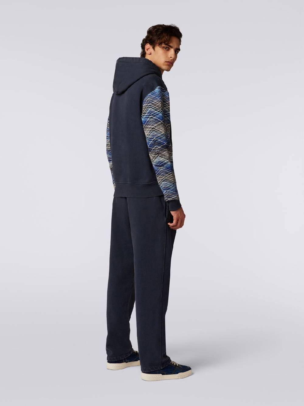 Missoni Felpa Con Cappuccio In Cotone Con Inserti In Maglia