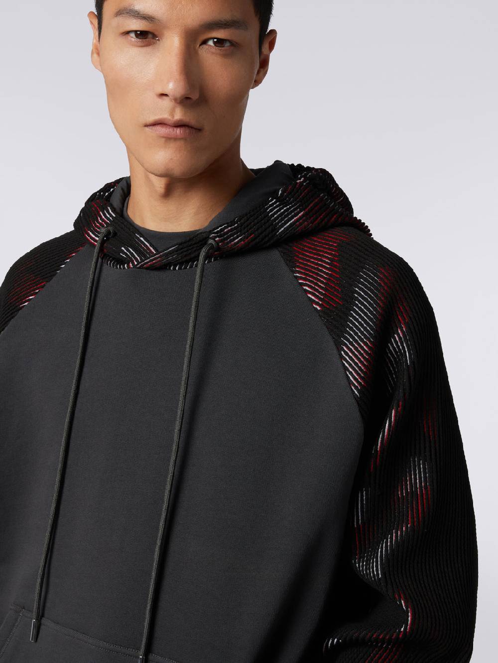 Missoni Felpa Con Cappuccio In Jersey Con Inserti In Maglia In Collaborazione Con Mike Maignan