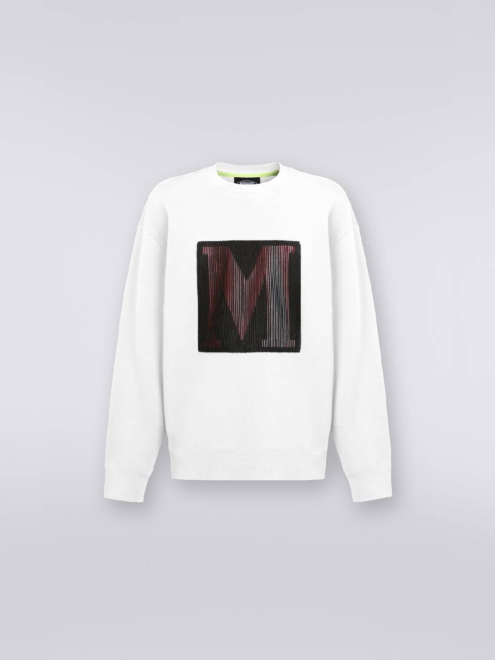 Missoni Felpa girocollo in cotone con macro-logo in collaborazione con Mike Maignan