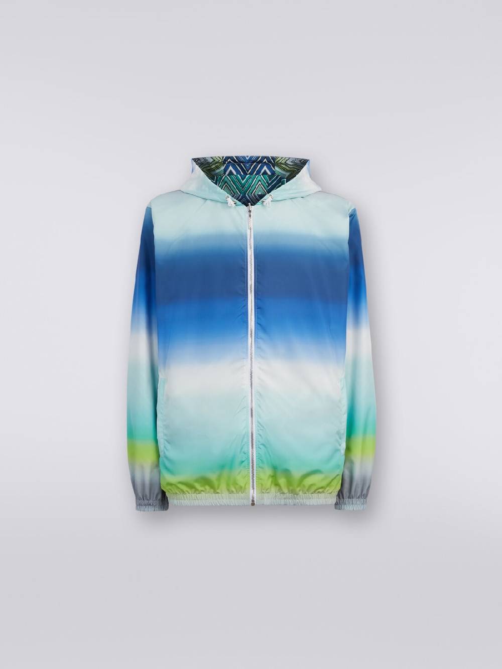 Missoni Giacca A Vento Reversibile In Tessuto Zig Zag Dégradé