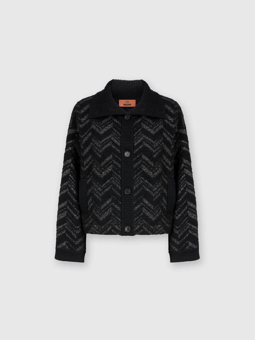 Missoni Giubbotto In Maglia Bouclé Con Chevron Lamé