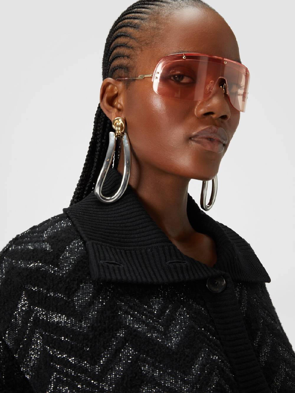 Missoni Giubbotto In Maglia Bouclé Con Chevron Lamé