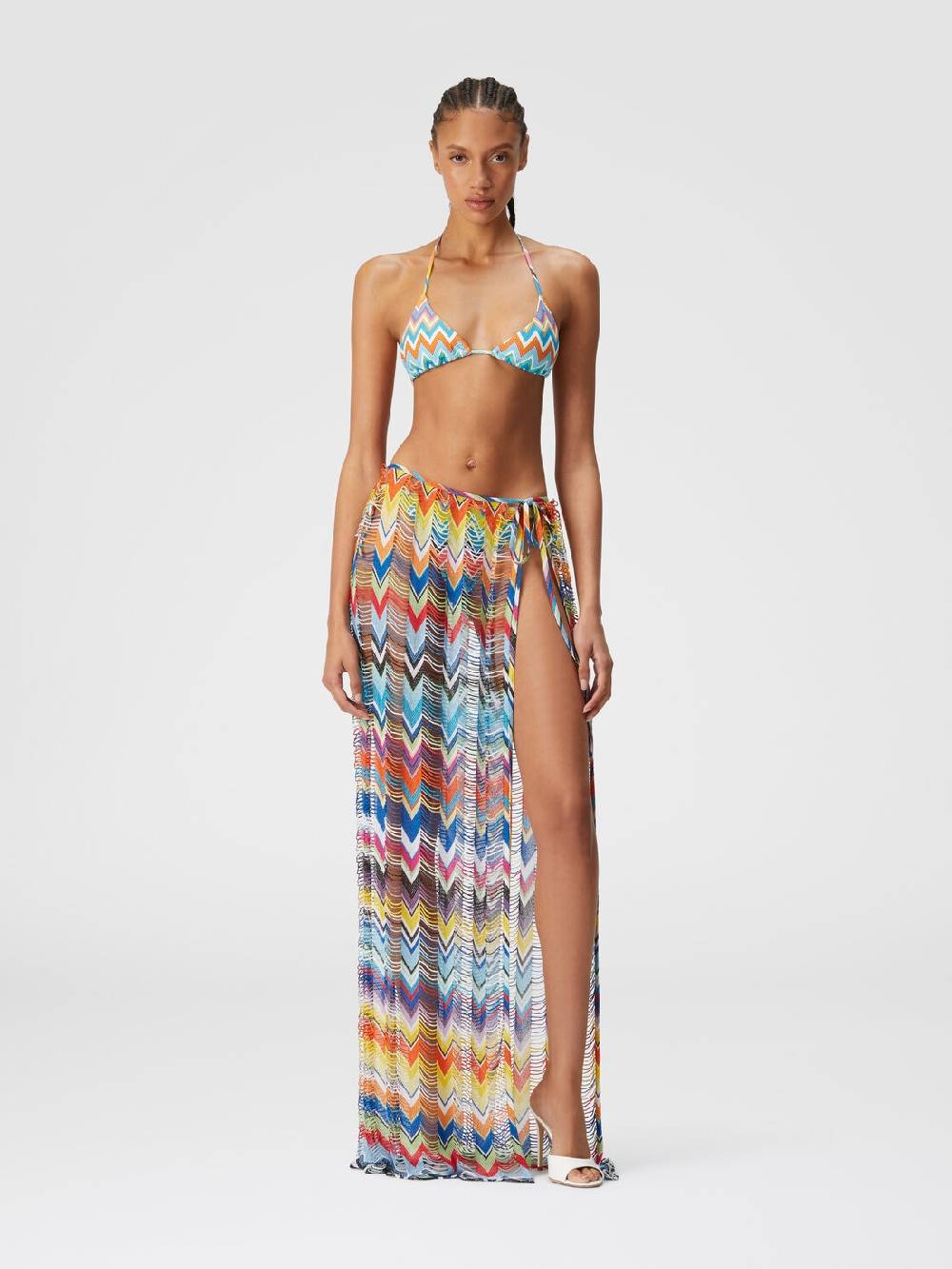 Missoni Gonna copricostume lunga a trama larga con lurex