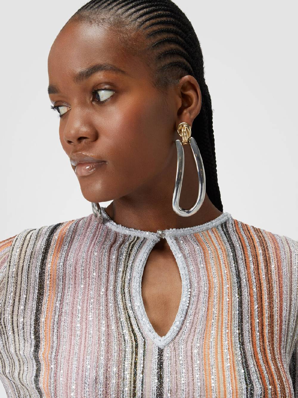 Missoni Maglia A Costine Parzializzate Con Paillettes