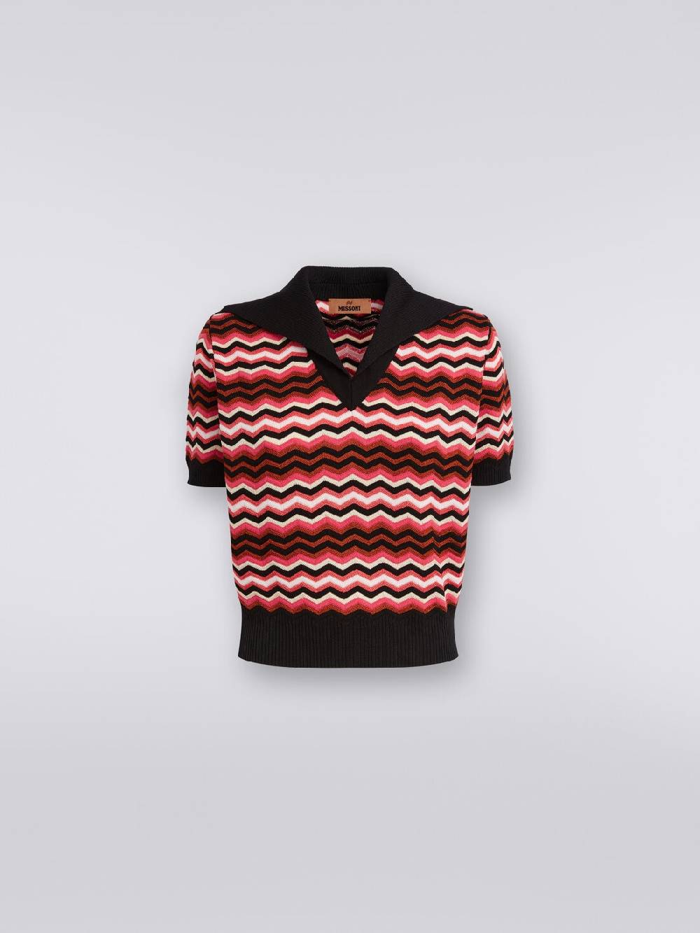 Missoni Maglia A Maniche Corte Chevron Con Profili A Contrasto
