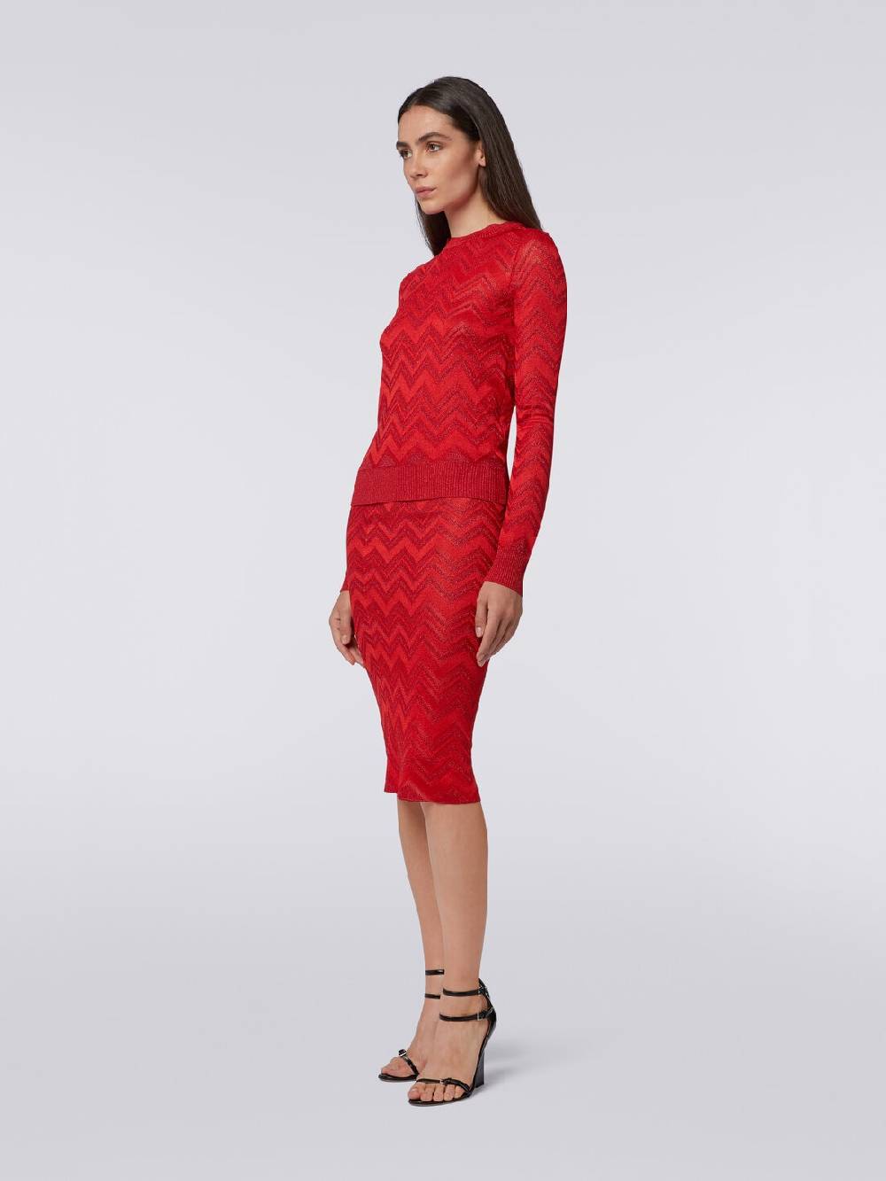 Missoni Maglia Girocollo In Misto Viscosa Zig Zag Con Lurex