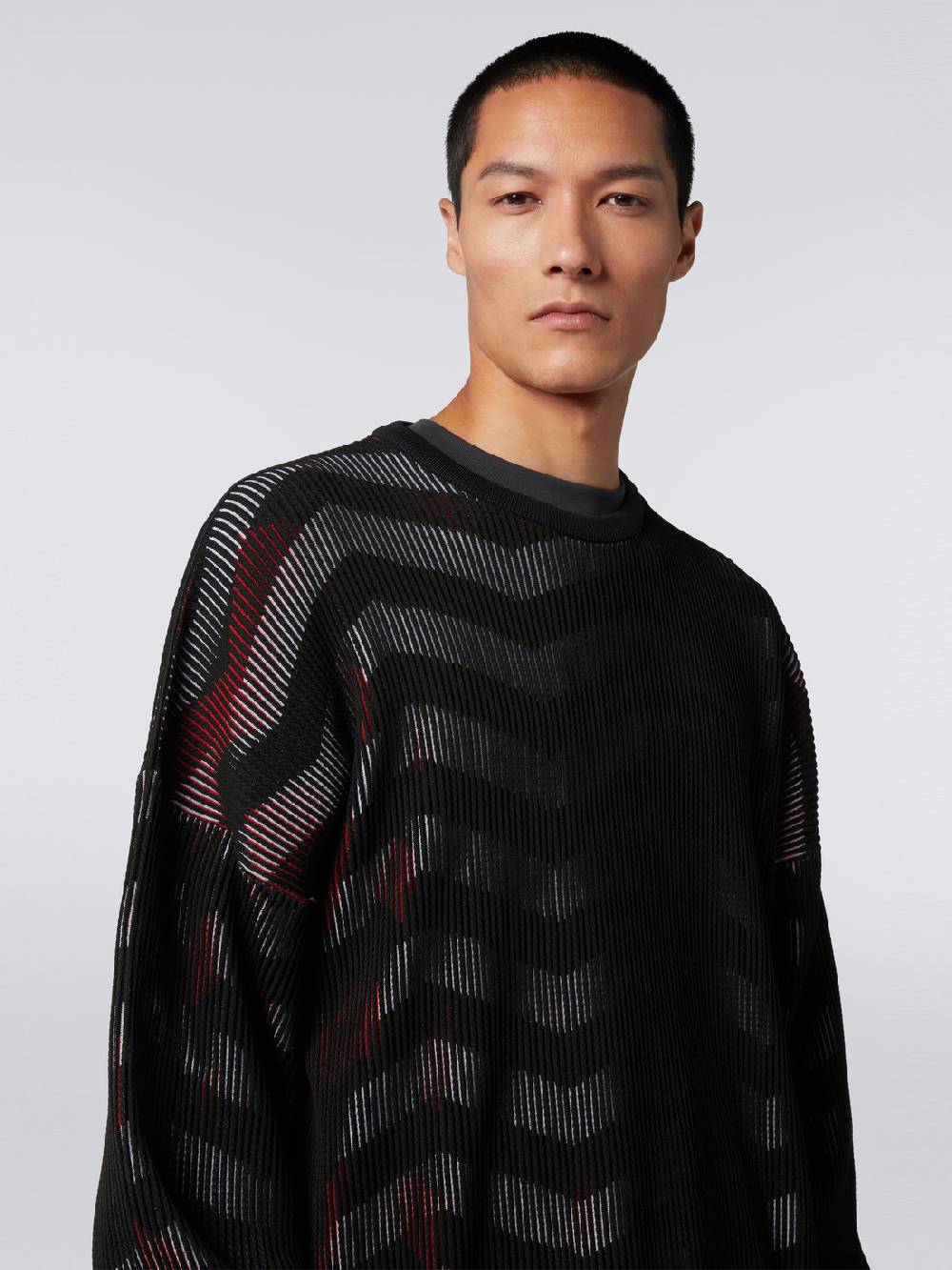 Missoni Maglione Girocollo In Misto Cotone Chevron In Collaborazione Con Mike Maignan