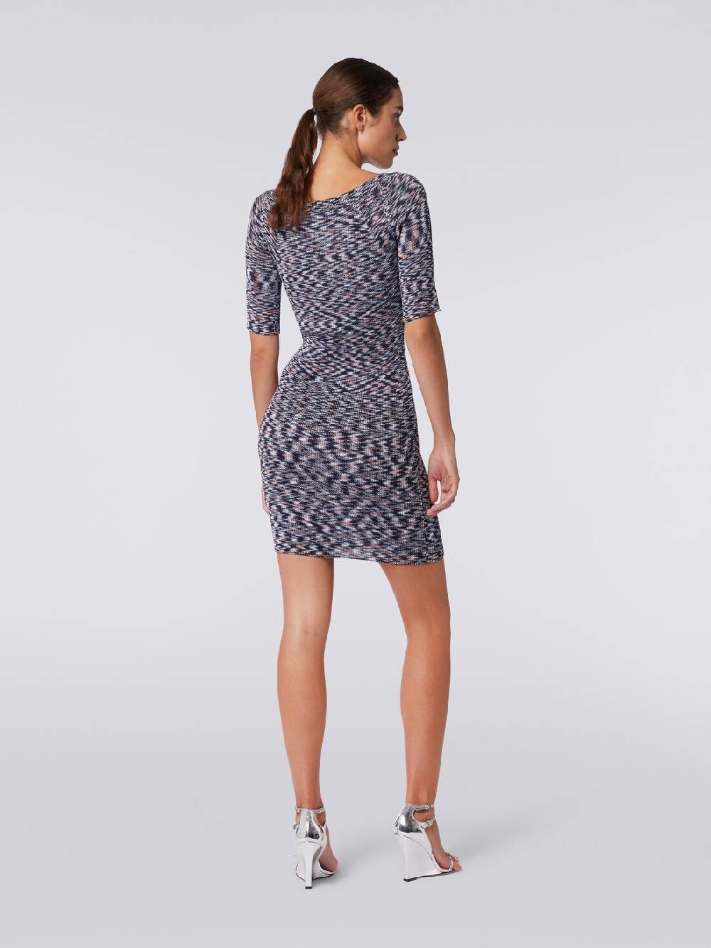 Missoni Mini-abito A Maniche Corte In Misto Viscosa Fiammata