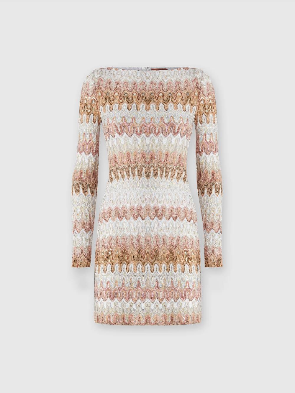 Missoni Mini-abito A Maniche Lunghe In Misto Viscosa Motivo A Onde