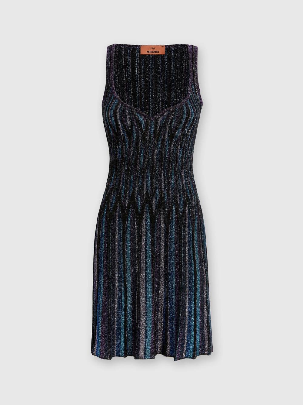 Missoni Mini-abito Motivo Diamante Lamé Con Scollatura A Cuore