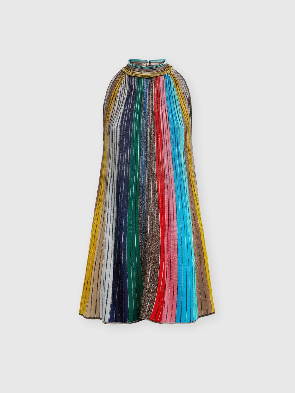 Missoni Mini-abito Senza Maniche In Maglia Plissée Lamé