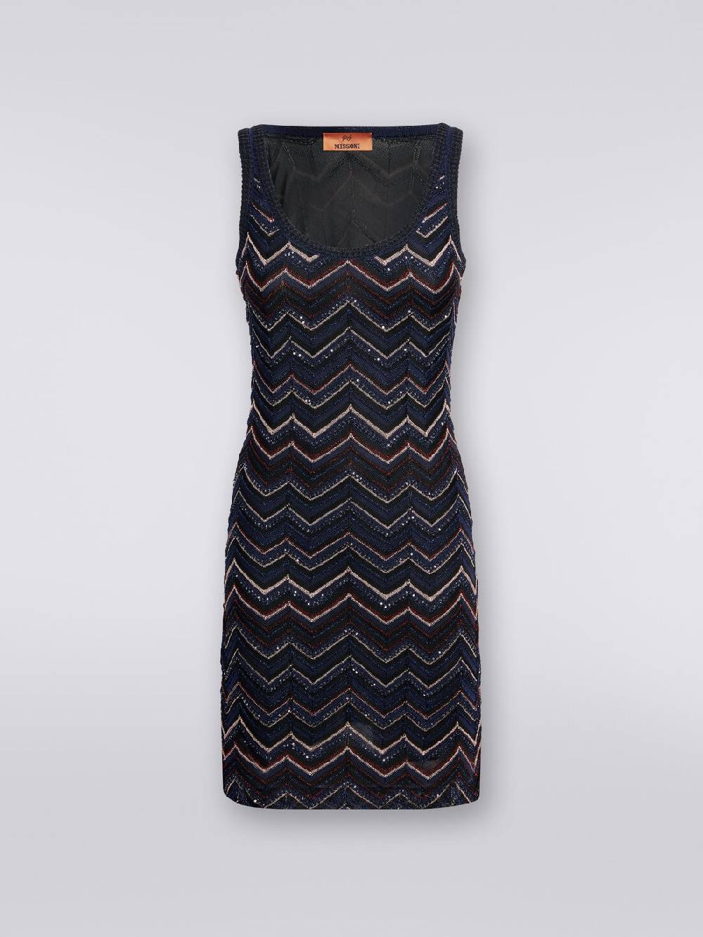 Missoni Mini-abito Senza Maniche In Misto Viscosa Zig Zag Con Paillettes