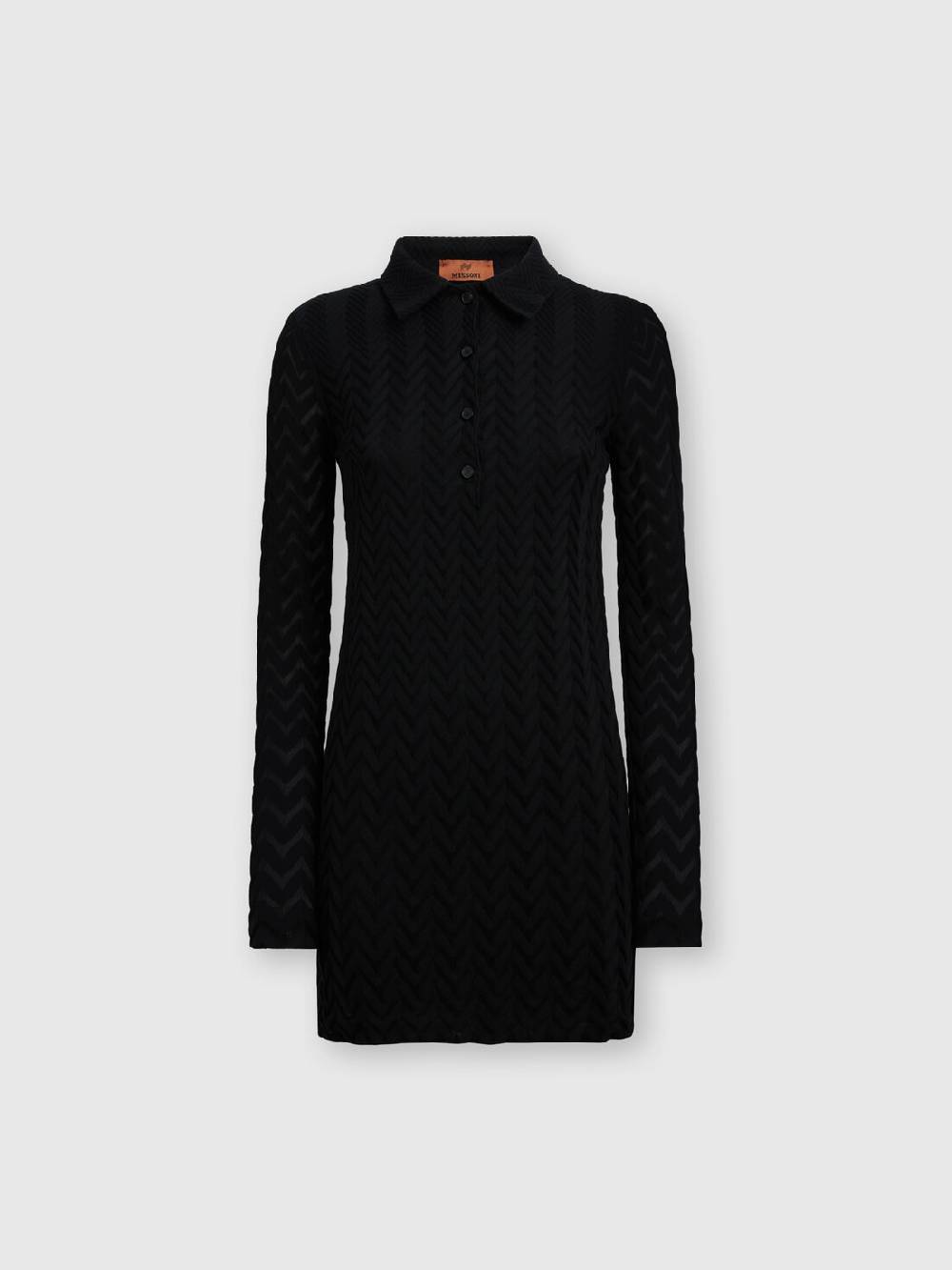 Missoni Mini-abito Taglio Polo In Cotone E Viscosa Chevron