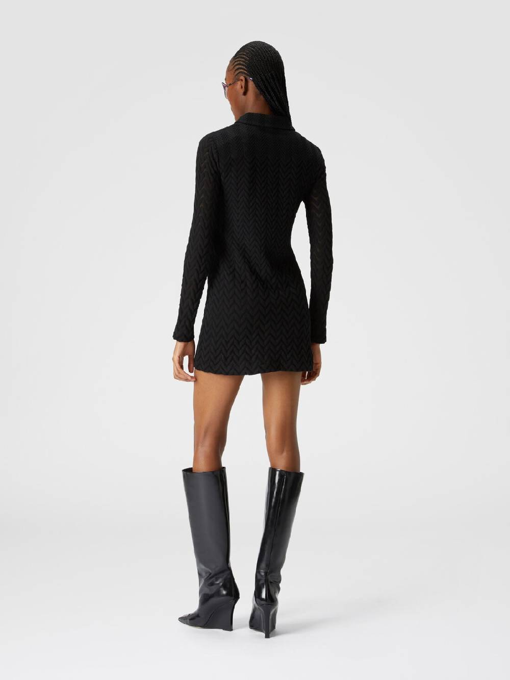 Missoni Mini-abito Taglio Polo In Cotone E Viscosa Chevron