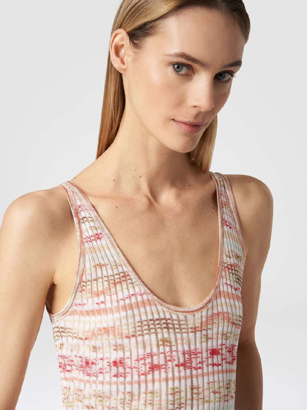 Missoni Abito Lungo A Costine In Viscosa Fiammata