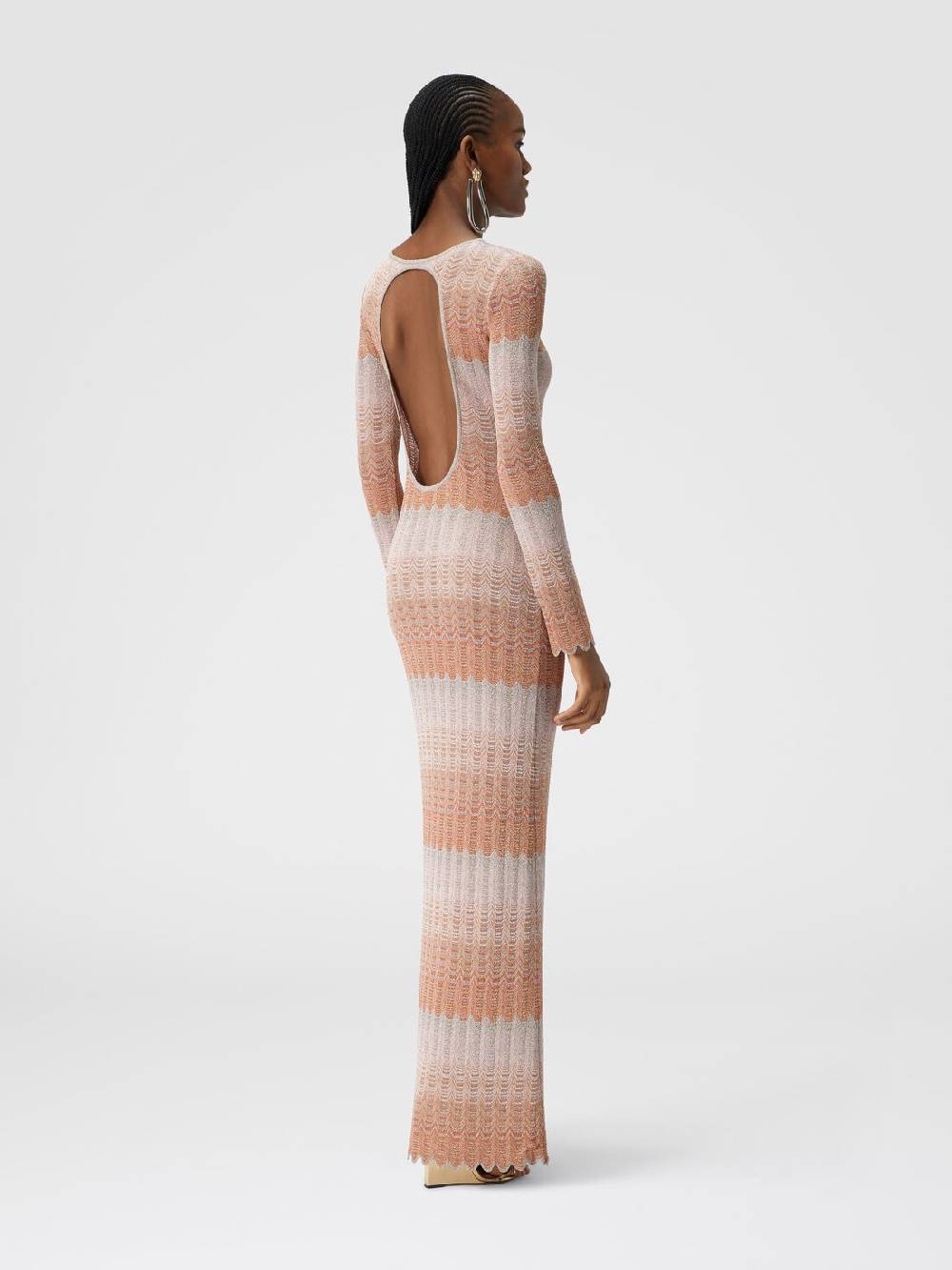 Missoni Abito Lungo Con Motivo Greca Lamé