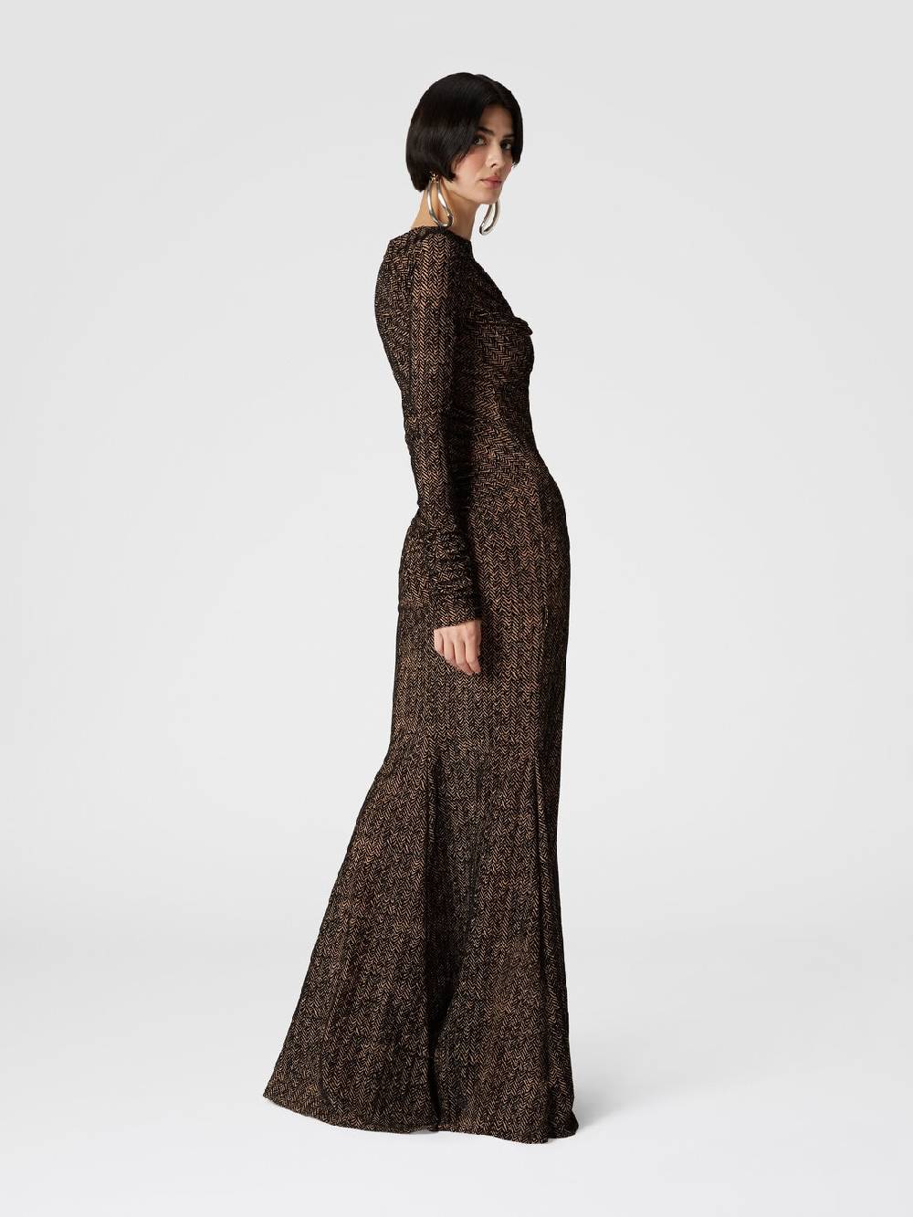 Missoni Abito Lungo In Tulle Con Arricciature