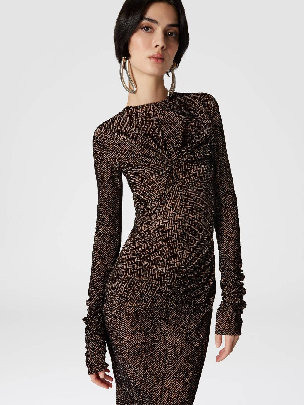 Missoni Abito Lungo In Tulle Con Arricciature